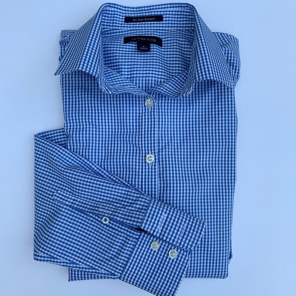 Lands End Women Button Down Shirt (C4)